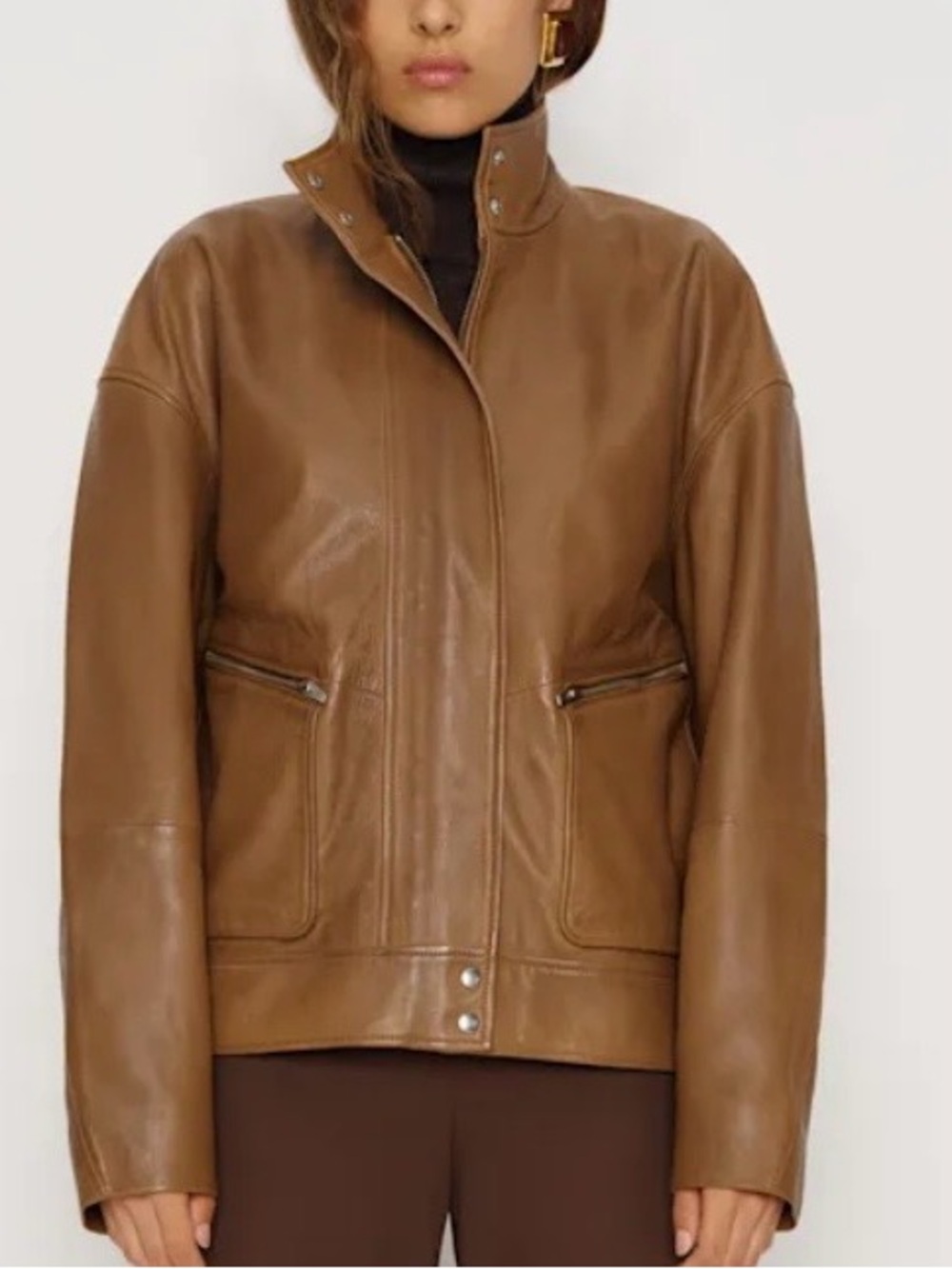 Reformation x Veda Harrison Lthr Bomber Jacket – Topanga Canyon – Like New